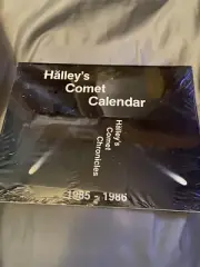 Vintage 1985-86 Halley's Comet Calendar & Comet Chronicles Booklet Space Stars
