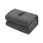Giselle Electric Heated Throw Rug Blanket Car Truck RV Fleece 12V Grey