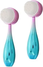 ASAKKURA 2pcs Facial Cleansing Massage Brush Face Scrubber Exfoliator Face Brush Silicone Scrubber Face Wash Scrubber Facial Exfoliator Brush Face Scrubber Silicone Facial Cleasing Brush