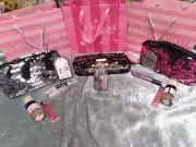 VICTORIA'S SECRET VINTAGE FLIP SEQUIN BAG W4 MAKEUP UP BEAUTYRUSH 3 MORE READ