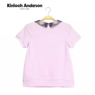 【Kinloch Anderson】愛心小熊粉格領短袖上衣 金安德森女裝(KA1153002)