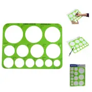 Jumbo Circles Template, Plastic Shape Template Tool, 8.75 by 11.5 in