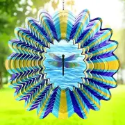 Dragonfly Wind Spinner, 12 Inch Animated Wind Spinners with 3D Animation Effe...