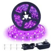 20ft LED Black Light Strip kit, 360 LEDs, 12V Flexible UV Black Light