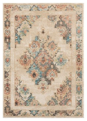 2x7 United Weavers Ivory Geometric Bordered 3801 30590 - Aprx 2' 7" x 7' 2"