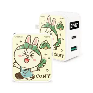 【GARMMA】LINE FRIENDS Type-C & USB PD快充雙孔充電器