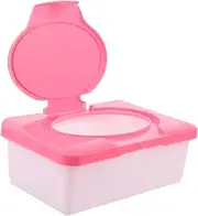 PRETYZOOM Portable Wipe Holder with Lid Compact Wipes Storage Container for Home Office Travel for Effortless Cleaning