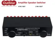 Amplifier Speaker Switcher Selector Supports 4 IN 2 OUT/ 2 IN 4 OUT LINEPAUDIO