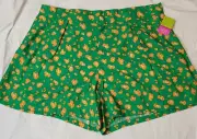 Womens Tabitha Brown Colorful Leopard Print Shorts Pleated Size 3X Linen Blend