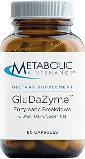 Metabolic Maintenance GluDaZyme - Digestive Enzymes to Support Gluten, Dairy, Carbohydrate + Protein Digestion (60 Capsules)