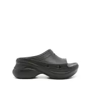 [Balenciaga] Balenciaga X Crocs 50mm Logo-embossed Slides 39 IT BLACK
