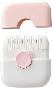 Rose Split End Trimmer, 2 In 1 Split Ends Hair Trimmer For Women Mini Split Ends Trimmer Portable Hair Cutting Comb Detachable Dustproof Knob Adjustable Stainless Steel Slicer