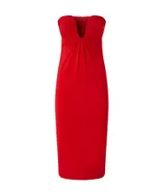 Pinko Evening Contoured Neckline Midi Dress S,XS,L,M Red