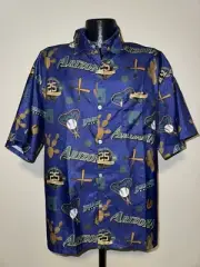 Men’s Arizona Diamondbacks Hawaiian Tee Purple 25th Anniversary SGA Budweiser XL