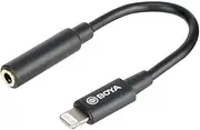 BOYA by-K3 3.5mm Male TRRS to Male Lightning Adapter Cable 6cm Length