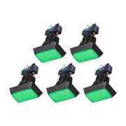 Game Push Buttons Rectangle Push Switches Green LED Light 49x33mm/12V/5 Pcs