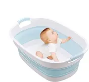 Generisch Foldable Toddler Bathtub, Foldable Washing Tub for , Travel Toddler Washbasin, Pet Bathtub for Home, Travel, Hotel, School