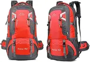 JR Joyreap 40L/60L Waterproof Outdoor Hiking Backpack Camping Outdoor Trekking Bag (Red, 60L)
