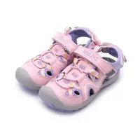 在飛比找Yahoo奇摩購物中心優惠-RED ANT 素面魔鬼氈護趾運動涼鞋 粉紫 中童鞋