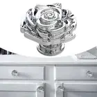 Rose Flower Knob Kitchen Cabinet Knob Furniture Doorknob