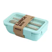 2Pcs 1100Ml Microwave Lunch Box With Spoon Leak-Proof Large Capacity Food Container Bpa