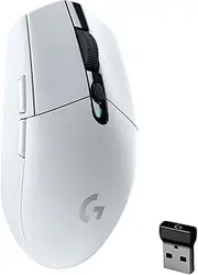 Logitech G305 Lightspeed Wireless Gaming Mouse, Hero 12K Sensor, 12,000 DPI, Lightweight, 6 Programmable Buttons, 250h Battery Life, On-Board Memory, PC/Mac - White