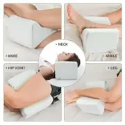 Ergonomic Knee Pillow Soft Memory Foam Leg Support Cushion W/Bamboo Cover For Side Sleepers