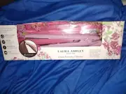 LAURA ASHLEY CERAMIC TOURMALINE 1” FLAT IRON PINK - NEW SLIGHTLY DAMAGED BOX
