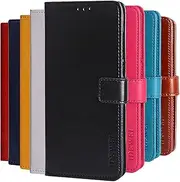 [Hauw] Case for Oppo A16s,Magnetic Closure PU Leather Flip Wallet Phone Case for Oppo A16s,Black