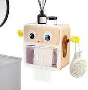 Bvizyelck Wall Mount Tissue Box Holder - Modern Tissue Box Holder,Modern Space Saving Dustproof Suction Cup Paper Dispenser for Toilet Dryer Sheets Kitchen Home Storage Hotel