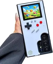 ERAKOLE Game Phone Case for Samsung Galaxy S25 Ultra, Nostalgic Game Case for Samsung Retro Playable Gaming Design, Classic Creative Funny Birthday Gifts, White