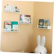 Floating Shelf Wall Set of 4 Floating Book Shelves for Kids 4 Pack White