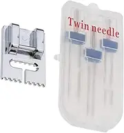 Twin Brother Stretch Machine Needle Set - Double Needles for Singer and Domestic Sewing Machines