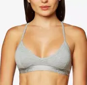 Calvin Klein Lightly-Lined Triangle Bralette Heather Gray-MEDIUM NWT