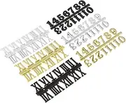 [LIFKOME] 6pcs Diy Roman Number Wall Clock Numerals Roman Numbers Accessories for Clock Making