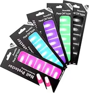 Outus 150 Pieces U Shape Nail Polish Protector Guards Spill Proof Stickers Peel Off for DIY
