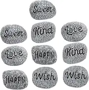 Levemolo Aquarium Stones Decor 10 Pack Resin Small Stones Garden Vase Decorative Pebbles Landscaping Multi-use Gravel