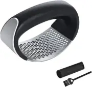 Garlic Press Rocker Set, Stainless Steel Garlic Mincer Crusher Professional