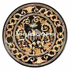 18" Marble Coffee Table Top Inlay Handicraft Console Table Living Room Decor