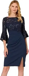 [Adrianna Papell] Women's Floral Lace Combo Dress