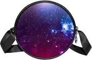 [FVQL] Round Crossbody Bag Purse Messenger Bag Shoulder Bag, space pattern