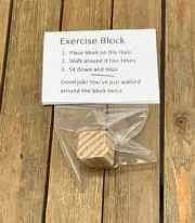 Exercise Block - Laugh Out Loud, gag gift, white elephant Secret Santa, fun
