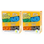 2x 8pc Scrub Daddy Multi-Pack Sponge Scrubber Household Kitchen Cleaning Tools