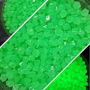 1200 Pcs Glow in The Dark Rocks,Glowing Pebbles Stones Luminous Rocks for Indoor Outdoor, Stepping Stone, Pebbles for Plants/Yard/Backyard/Fish Tank/Pool Stuff (Color : Green2)