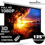 125" Inch Electric Motorised Projector Screen Home Theatre HD TV Projection 3D
