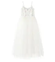 [Tutu Du Monde] Tutu Du Monde White Lotus sequined tulle dress Y 8/9 white
