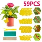 Yellow Sticky Fly Trap Dual-Sided Bug Insect Gnat Traps Sticky Trap Plastic-φ