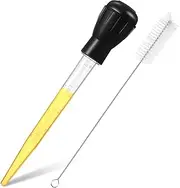 SECFOU 1 Set Turkey Baster Kit with Brush Efficient Marinade Applicator for Grilling Roasting Pe Construction Compact Portable Design for Outdoor Cooking Picnics