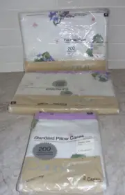 Cannon Supreme Percale Full Double Flat-Fitted-Pillowcases Violets Sheet Set