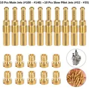 For PWK Keihin CVK PWM 10Pcs Carburetor Main Jets+10Pc Slow Jets/Pilot Jet Kit